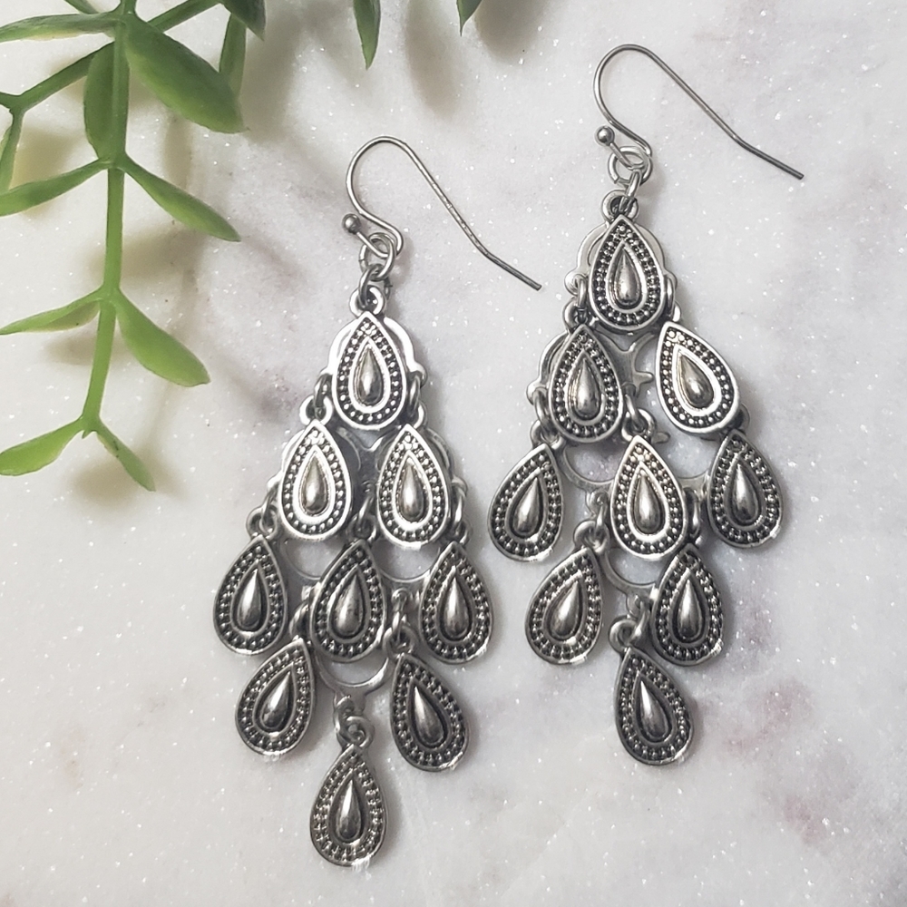 Silver Pendant Earrings